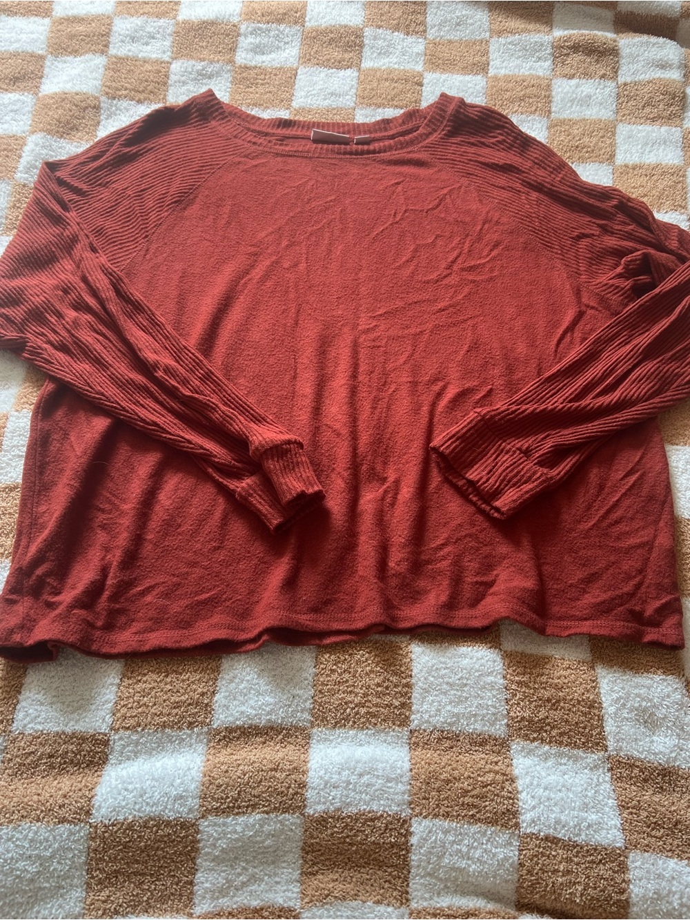 SO Brick Red Crewneck Sweater